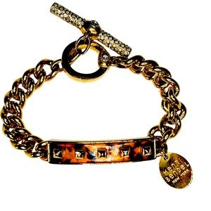 Gold and brown bracelet